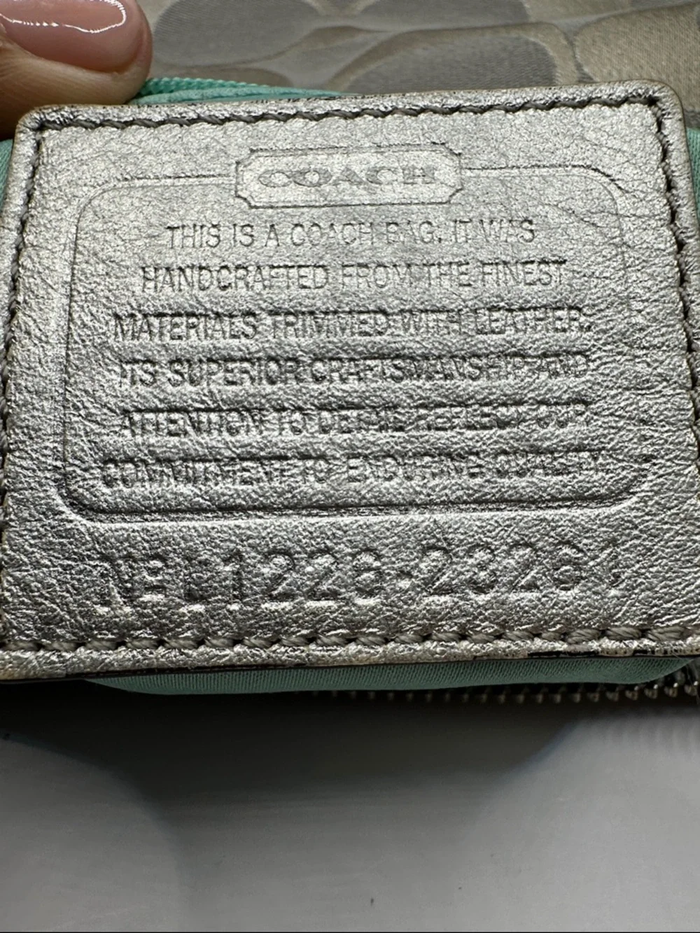 Coach Poppy Hallie Silver Signature Canvas Shoulder Bag - Picture 12 of 12